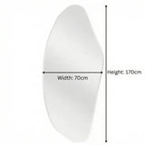 Interior Ave - Opal Irregular LED Wall Mirror Backlit Statement Mirror V355-IA-SM-OPA-FRA