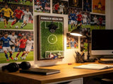 Wall-Mounted Soccer Field Bottle Opener with Goal Net Catcher Football-Themed Bar Accessory for V1341-ZY-QST3YNSL-L