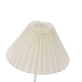 LED Table Lamp Metal Nightstand Bedside Lamp 3 Color with Cloth Pleated Lampshade for Bedroom Living V1294-YM0901-3119230093311