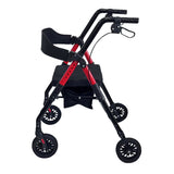 Orthonica Foldable Mobility Steel Rollator 136kg Max Capacity Red FRW-MAS-029-RD