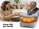 Livemor Back Massager with Heat, USB Neck and Shoulder Massage Pillow, 3-Speed Ergonomic Lumbar BACK-MASSAGER-U-GY