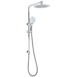 Chrome 9" Plastic Rain Shower Head 3 Modes Handheld Rose Slide Rail Diverter Switch Set V1233-C4902B22HR003M4CSR0901