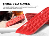 X-BULL 2 Pairs Recovery tracks Sand Mud Snow 4WD / 4x4 ATV Offroad Stronger Gen 3.0 - Red V211-AUEB-XBRT006