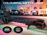 Electric Scooter 130W 16KM/H LED Light Folding Portable Riding Commuter Black ESC-S32-6-BK