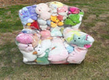 Clear Stuffed Animal Storage Bean Bag Chair Sofa Cover,Waterproof PVC Plush Toys Storage Creative V1192-AZ-W-28022