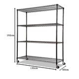 Modular Wire Storage Shelf 1500 x 600 x 1800mm Steel Shelving V63-841101