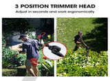 BAUMR-AG 20V SYNC Cordless Pole Saw & Hedge Trimmer Combo, 8 inch Chainsaw Pruner, Telescopic V219-GTCCLSBMHC3A