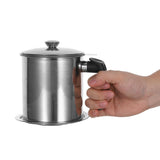 Stainless Steel Cooking Oil Filter Pot with Stable Thickened Design V1366-AZ2-W-21912