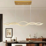 BAMDECOR A2569 1.5m Antizer Nordic Minimalist Wave Long Pendant Light V255-BAM-A2569-GOLD
