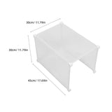 Transparent PVC Cat Litter Box Guard, Home Use, Splash Protection, Easy Entry and Exit V1192-AZ-W-28336