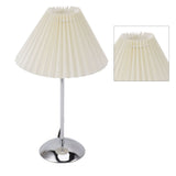 LED Table Lamp Metal Nightstand Bedside Lamp 3 Color with Cloth Pleated Lampshade for Bedroom Living V1294-YM0901-3119230093311