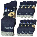 9 Pairs MERINO WOOL SOCKS Mens Heavy Duty Premium Thick Work Socks Cushion BULK - Navy Blue - 11-14 V563-9AUSOCKS-NVY-11-14