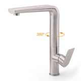 Brushed Nickel New Design Kitchen Mixer Sink Tap Laundry Faucet Swivel Spout V1233-KRF501N