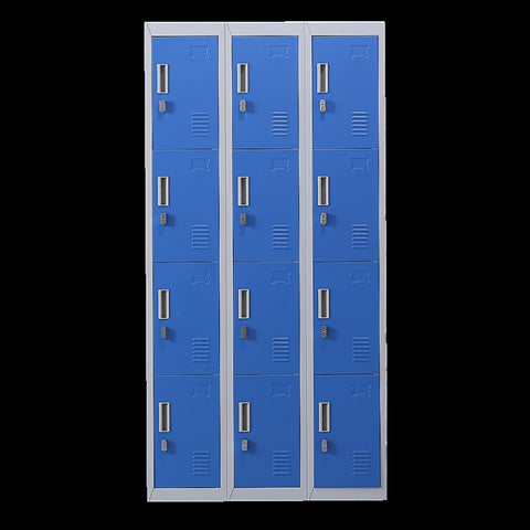 12-Door Locker for Office Gym Shed School Home Storage - Padlock-operated V63-838981