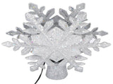 Christmas Tree Topper Projector Light LED Rotating Snowflake Projection Lamp Decoration SilverUS V1294-YM0901-3119200143111