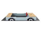 Keezi Wooden Car Sandpit Kids Sandbox Outdoor Play Toy w/ Storage Ground Sheet 120cm SAND-SQUARE-CAR-126