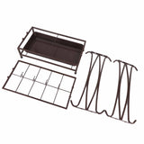 Umbrella Storage Rack Iron with Drip Tray 10 Holes 8 Hooks Umbrella Rack Stand for Home Hotel Lobby V1294-YM0716-3117220148213