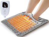Electric Heated Foot Warmers for Men and Women 16"x16" Double Layer with 6 Temperature & 4 Timer V1107-742-97468-DKG