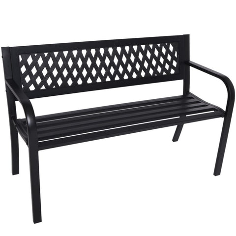 Wallaroo Steel Outdoor Garden Bench - Lattice GDB-JOY-202