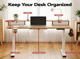 Artiss Electric Standing Desk Height Adjustable Sit Stand Desk Home Office HASD-ET156E-SHELF-WD-AB