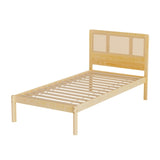 Artiss Bed Frame Single Size Rattan Wooden RITA WBED-RITA-S-WD-AB