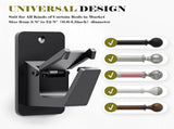 8 Pack Universal Curtain Rod Holders, No Drill Curtain Rod, Self Adhesive Curtain Rod V1107-115-82235-BLK-8PACK