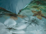 Bedding House Lou Blue Green Cotton Floral Quilt Cover Set Queen V442-HIN-QUILTCS-LOU-BLUEGREEN-QS