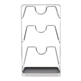 Countertop Pot Lid Holder Stainless Steel Cutting Board Organizer Pot Pan Lids Rack for Kitchen 3 V1294-YM0901-3118250191312