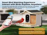 Smart Bird Feeder with 2K-4K Ultra HD AI Bird Recognition, Solar-Powered Outdoor Camera Feeder for V1341-ZY-PMMZGZ8P-4K-APRICOT