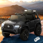 Kids Electric Ride On Car Toyota Tacoma Off Road Jeep Toy Cars Remote 12V Black RCAR-LS-TOYO-BK