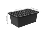 15-Piece Lightweight Grey Plastic Small Animal Carriers with Breathable Lids for Easy Pet Transport V1370-AZ4-10866