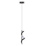 Spiral LED Pendant Light Black Glareless Bright Eyes Protection LED Hanging Lamp for Living Room V1294-YM0706-3119230118612