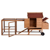 YES4PETS 248 cm XL Chicken Coop Rabbit Hutch Ferret Hen Guinea Pig House With Wheels V278-CC435-433-BOHE-B01