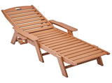 Chaise Chair, 181 kg Weight Capacity, 6 Positions Adjustable Patio Chair, Outdoor HDPE V952-HDPESLTYGDTYYCZAV001V0
