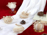 12 Pcs Christmas Ball Ornaments Shatterproof Linen Hanging Baubles for Christmas Tree Rustic V1237-ZY00B0F4CB3ZFD