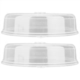 2pcs Microwave Cover PP Reusable Safe Harmless Food Guard Lid for Heat Preservation V1294-YM0901-3118210256011