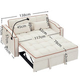 Fashionable Modern and Multi-functional Foldable Velvet Sofa Bed - Light Grey V1316-W2353P151787