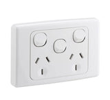 2000 Series 10A 250V Twin Switch Socket Outlet with Removable Extra Switch V1202-V1-CLI2025XAWE