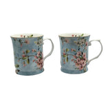 Peach Blossom Fine Bone China Tea Set for 2 - 5-Piece Floral Set V1026-KLCCW1173L-CW1213-CW1214