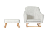 Artiss Rocking Chair Armchair Linen Fabric Beige Jonah UPHO-C-ARM-FS-01-BG-AB