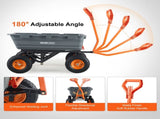 Dump Cart, Poly Garden Dump Cart with Easy to Assemble Steel Frame, Dump Wagon with 2-in-1 V952-SLZXTC1500B0FP7ZKV0