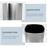 Stainless Steel Trash Can Plated Silver Metal Waste Bin for Storage V1192-AZ-W-31694