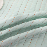 100% Cotton Embossed Mint Stripe Elysian Coverlet Bedspread Set V745-MMPAC061129Q13U