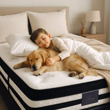 KINGSTON SLUMBER Luxury 34cm Single Mattress, Medium Firm, Euro Top, 5-Zone Pocket Spring Foam V219-BEDMATKSMD1A