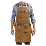 Woodworking Apron for Men, Shop Apron Waxed thick Canvas Work Apron , Heavy Duty Wood Working V1366-AZ2-W-00764