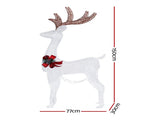 Jingle Jollys Christmas Lights 150cm Reindeer 100 LED Decorations XMAS-MOT-1DEER-MOV-WARM