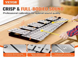 32 Note Glockenspiel Xylophone Bell Kit, Percussion Instrument with Mallets, Drum Sticks and V952-32YFZQWZJWLXWXEC2V0