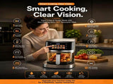 5L Smart Air Fryer with 360&deg Visible Glass Window, Zero-Coating Titanium Pot, Large Color Screen, V1107-CS-ZAILXA21