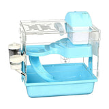 Transparent Acrylic Hamster Cage with Tray Bottom 2 Story Villa Structure Ventilation Holes V1370-AZ4-09344