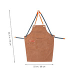 Coffee Denim Apron Stylish Hairdressing Smock for Salon and Work Use V1369-AZ3-W-16924